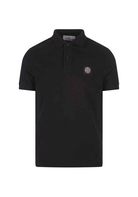 Polo Slim Fit Nera Con Logo Compass STONE ISLAND | K1S1522002SC-S0017V0029